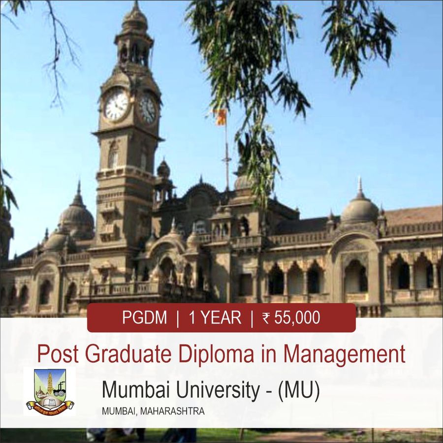 Post Graduate Diploma in Management [PGDM[ at Mumbai University, Mumbai